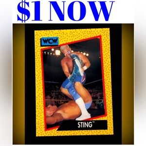 Sting 1991 Impel WWE WCW Rookie RC Wrestling Card
